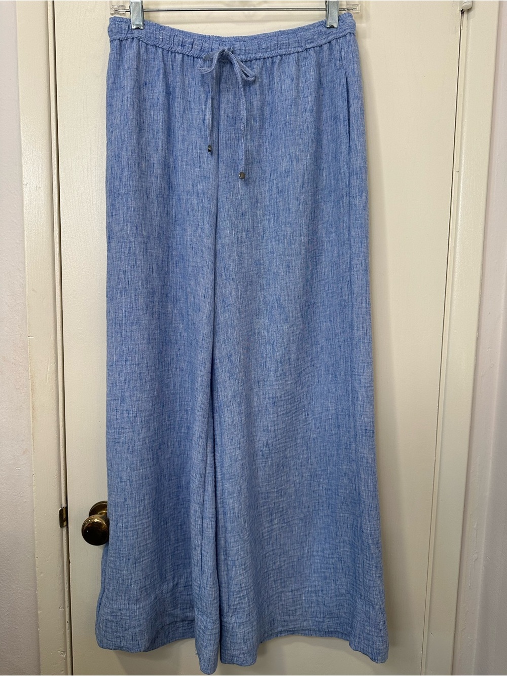 Women’s Max Studio Relaxed Drawstring Pants in Light Blue